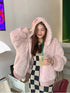 Winter Casual Hooded Rabbit Fur Jackets